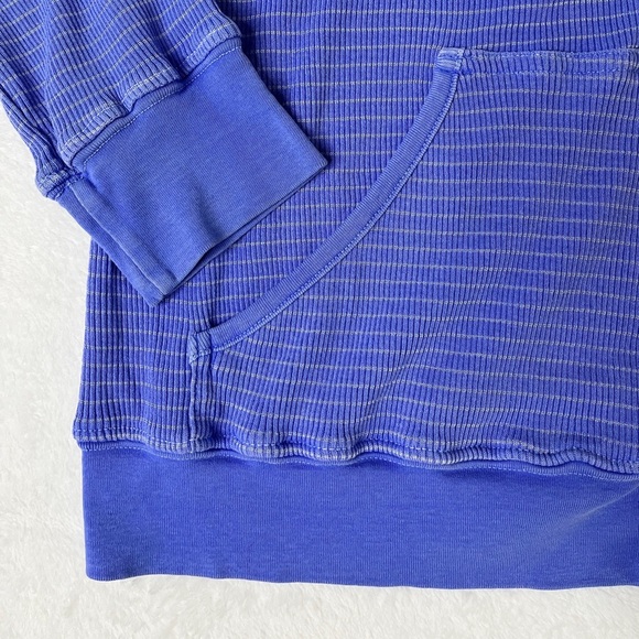 Fresh Produce Sz XXL Blue/Silver Ribbed Cotton Full Zip Hoodie Starfish Coastal - Picture 6 of 11